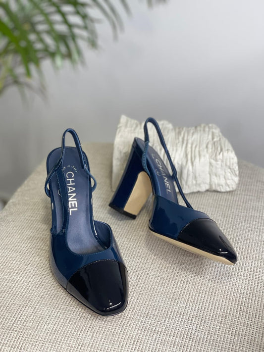 Chanel heels nany blue