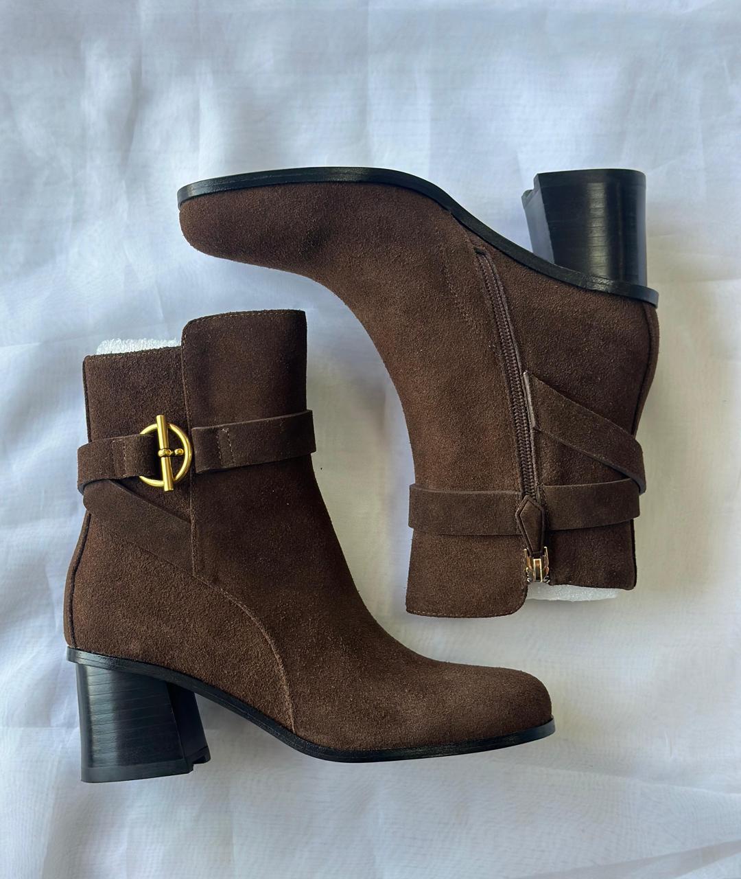 Hermes boots suede