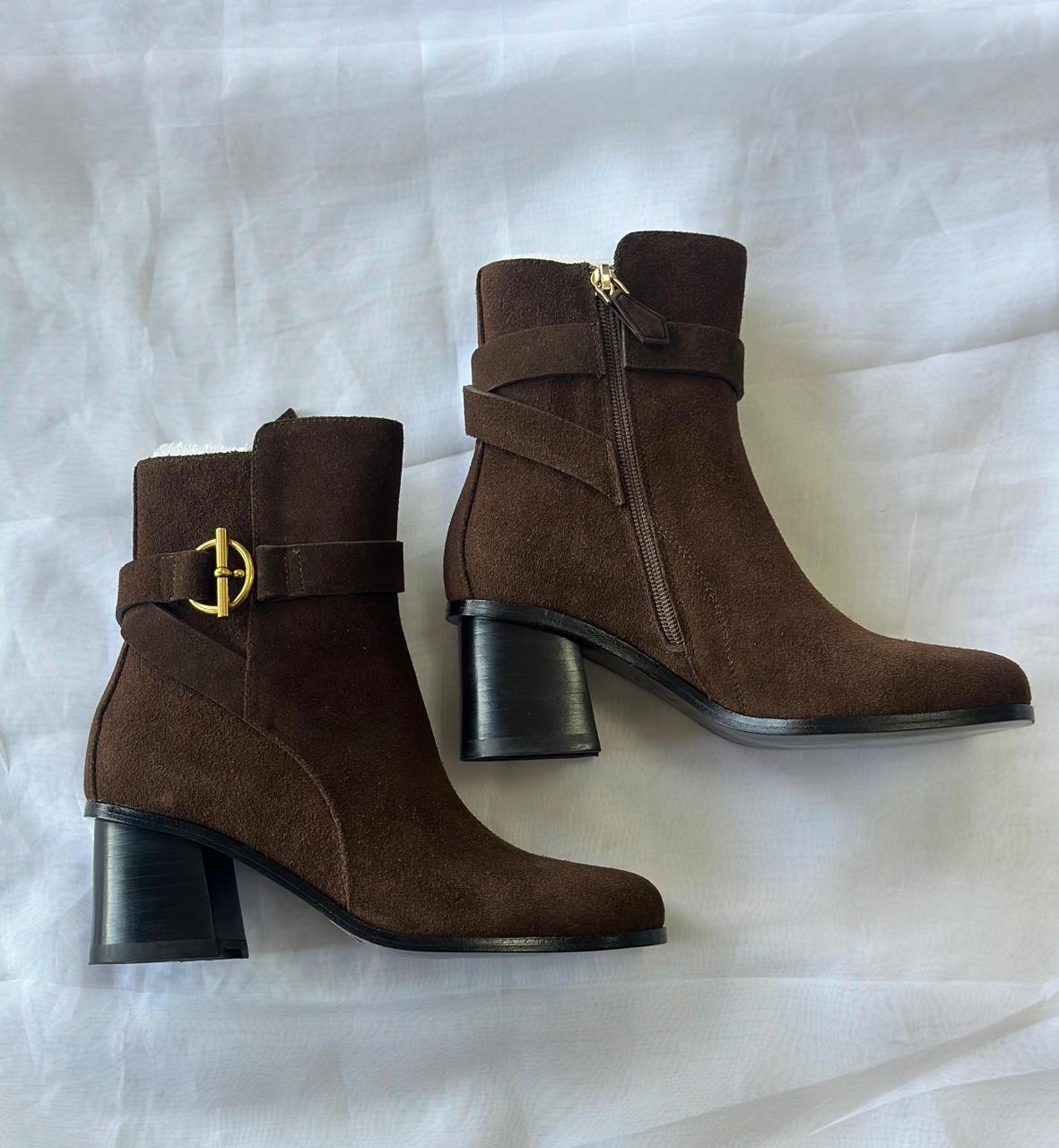 Hermes boots suede