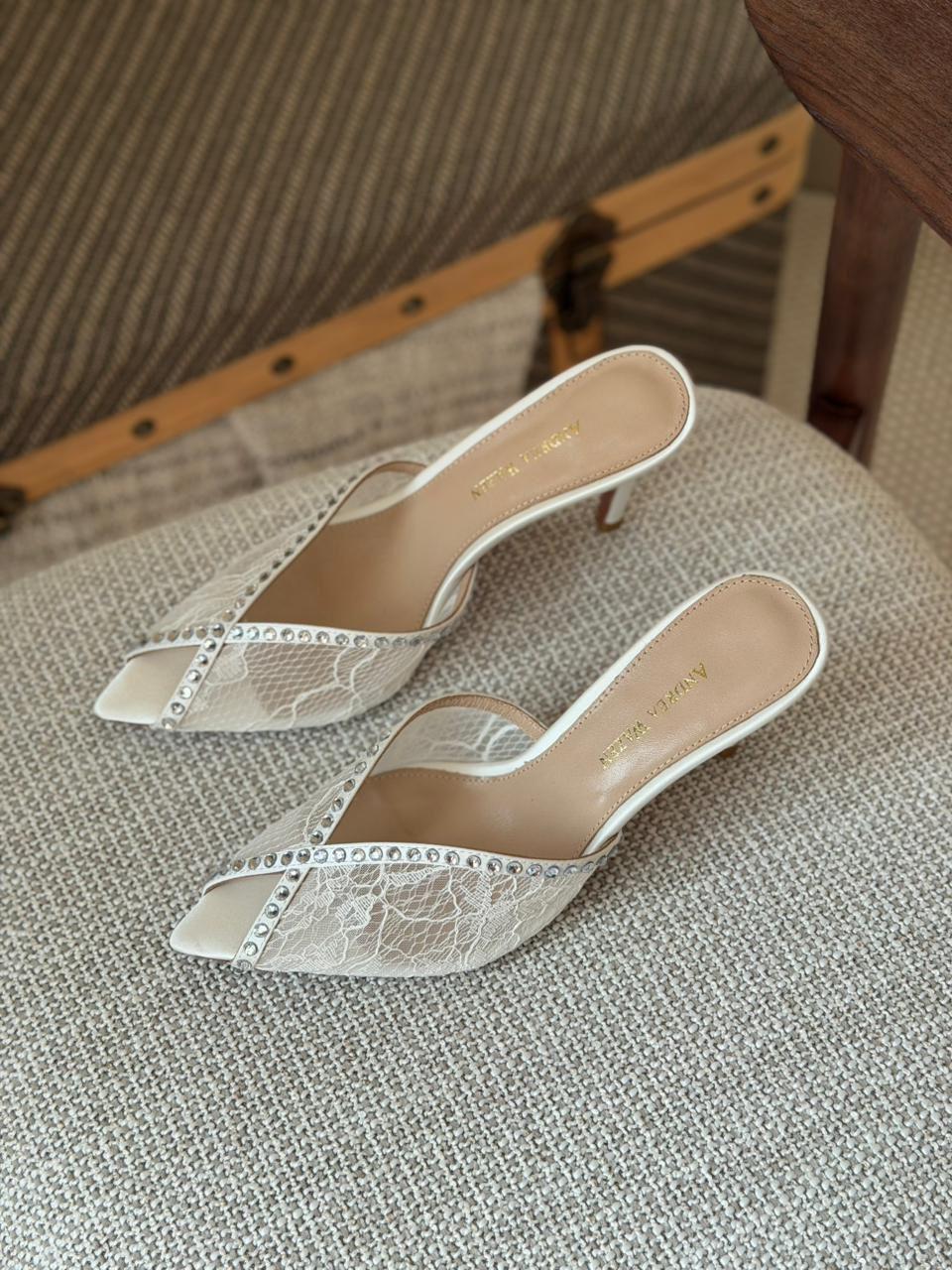 Andrea wazen sandals heels