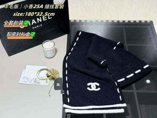 Chanel scarf and hat
