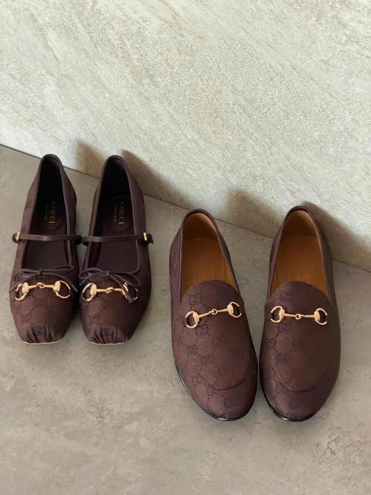 Gucci ballerina & gucci loafers - brown