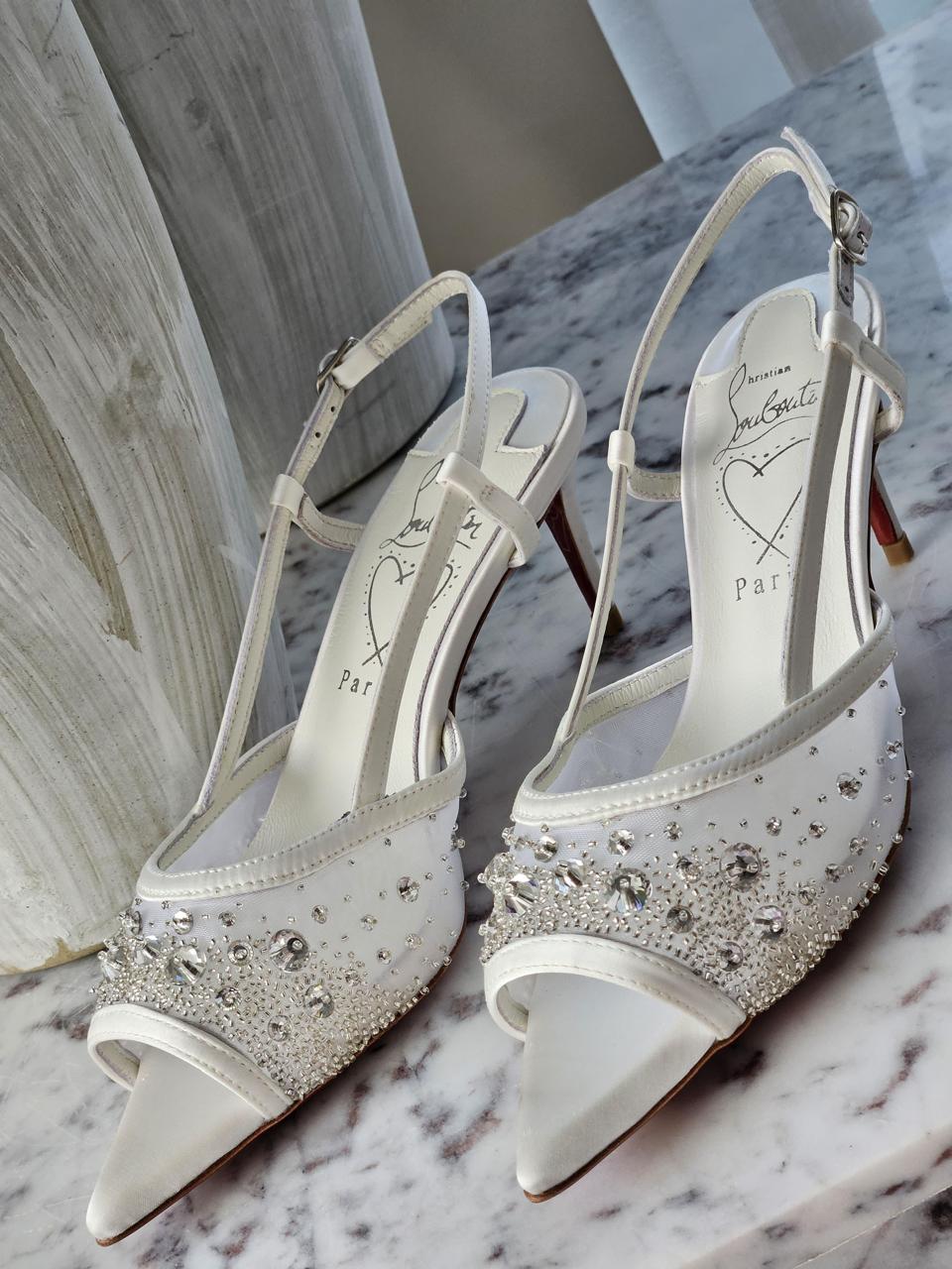 Christian louboutin heels - white