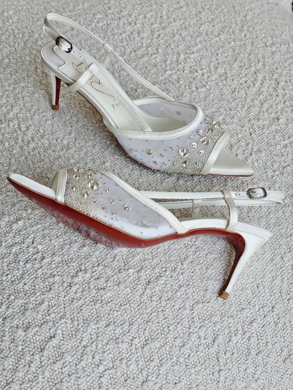 Christian louboutin heels - white