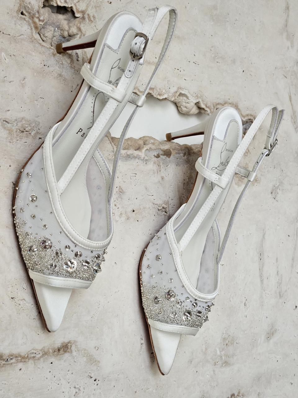 Christian louboutin heels - white