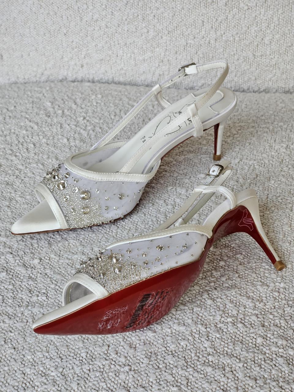 Christian louboutin heels - white