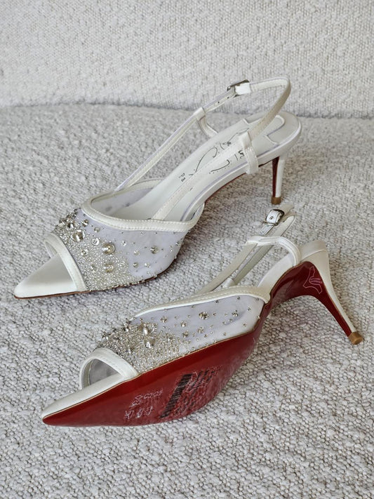Christian louboutin heels - white