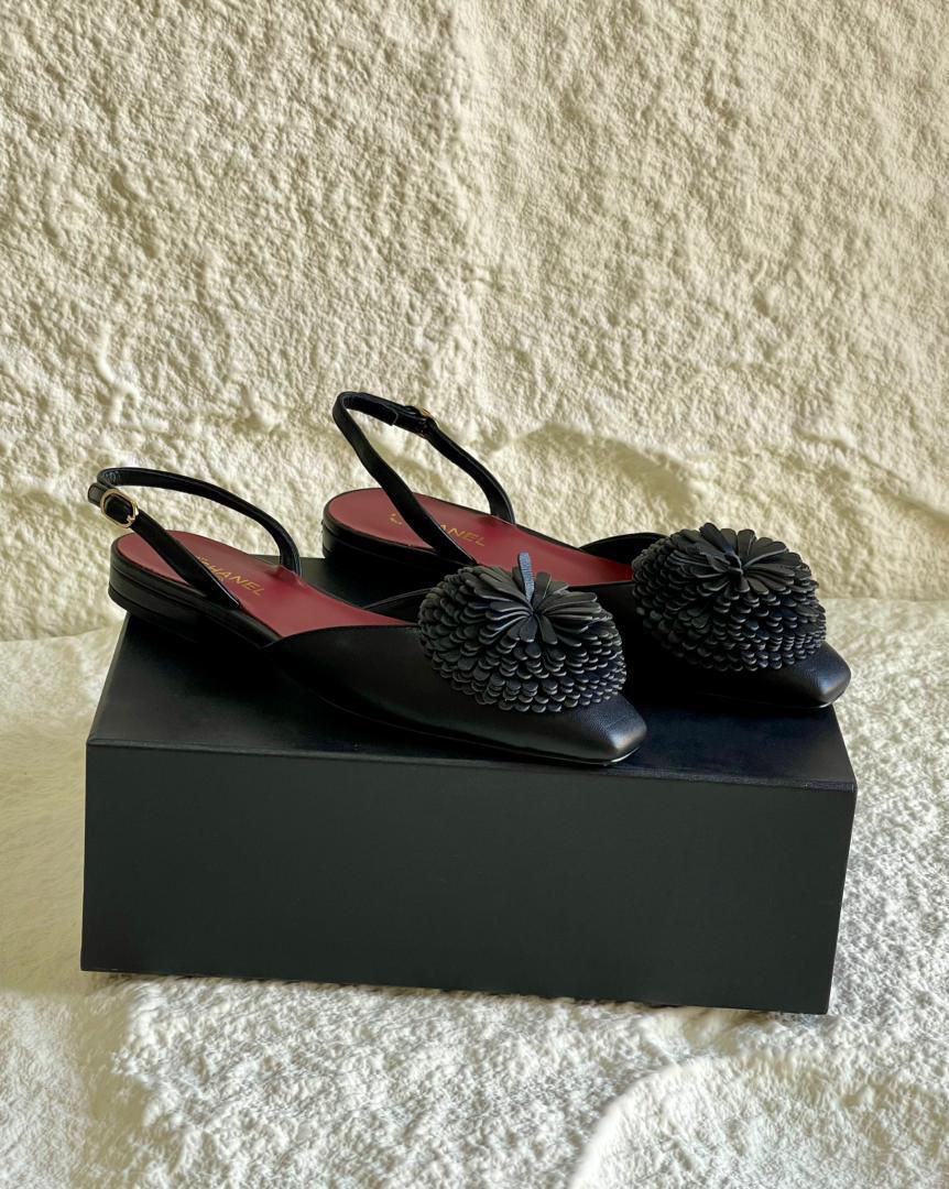 chanel heels -low heels flat