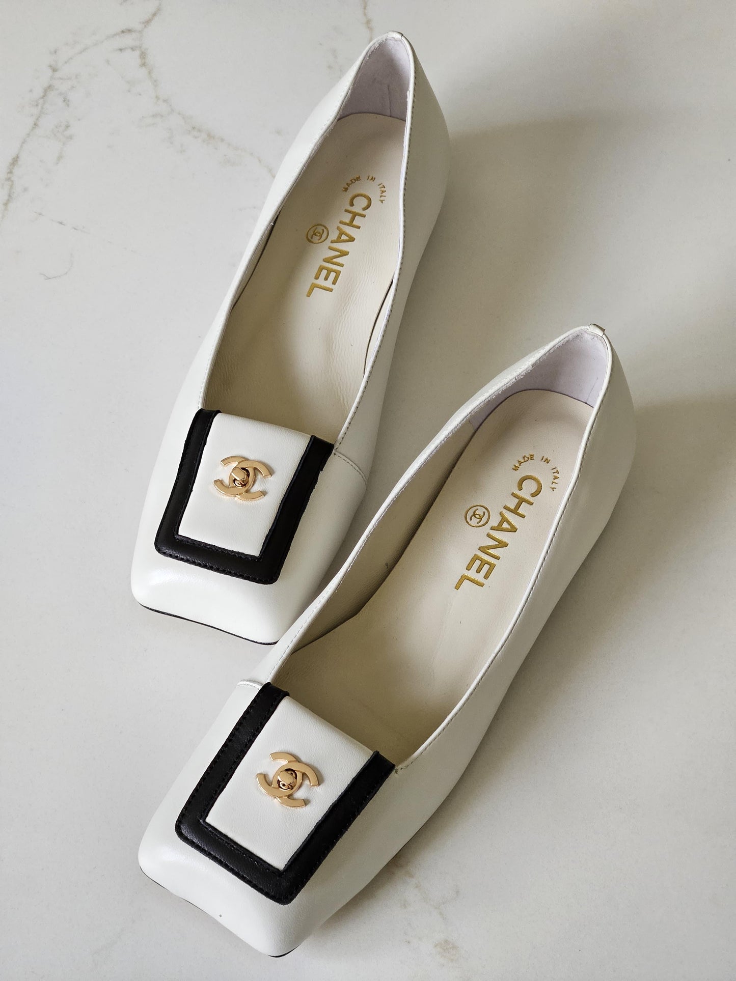 chanel heels -low heels