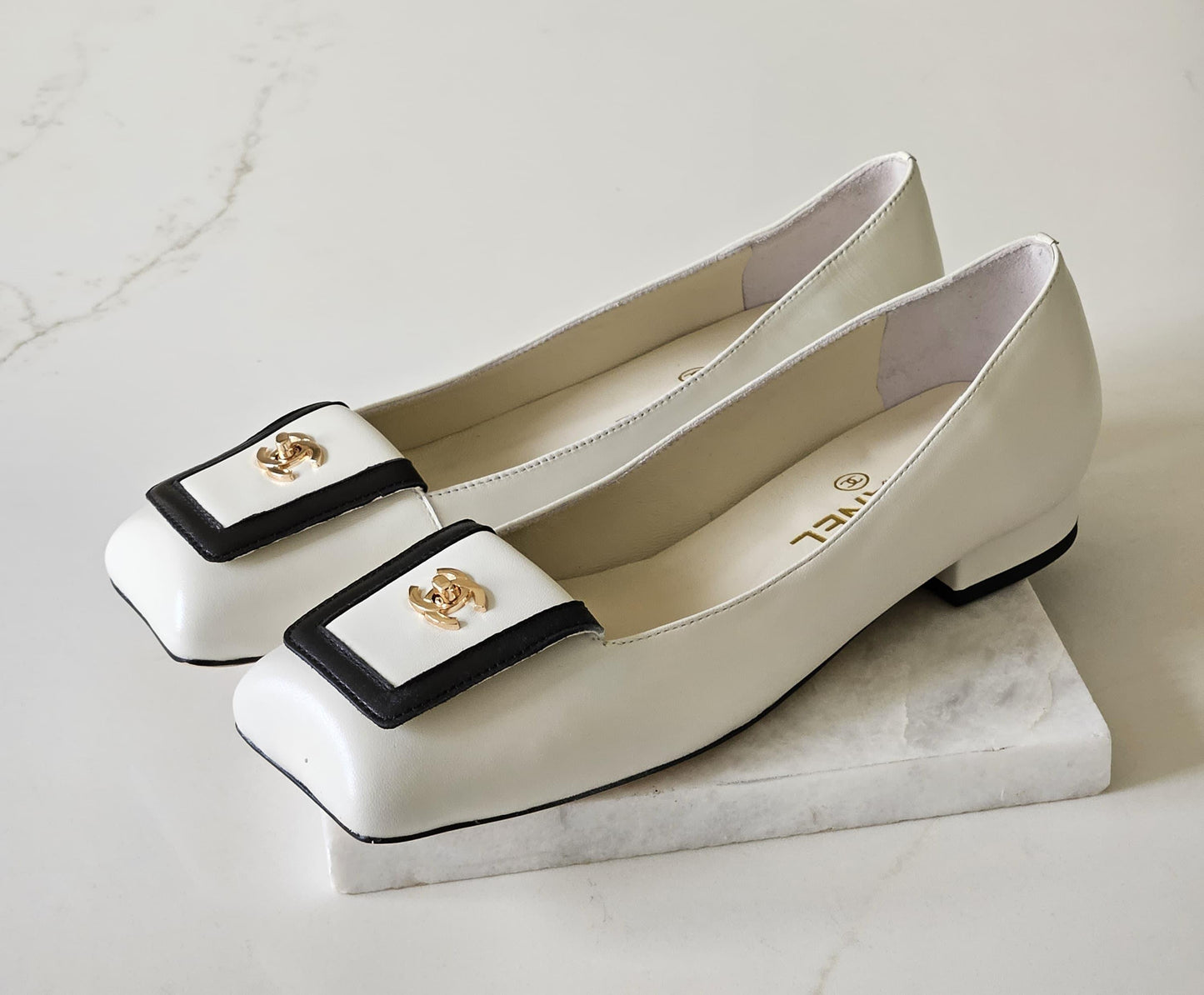 chanel heels -low heels