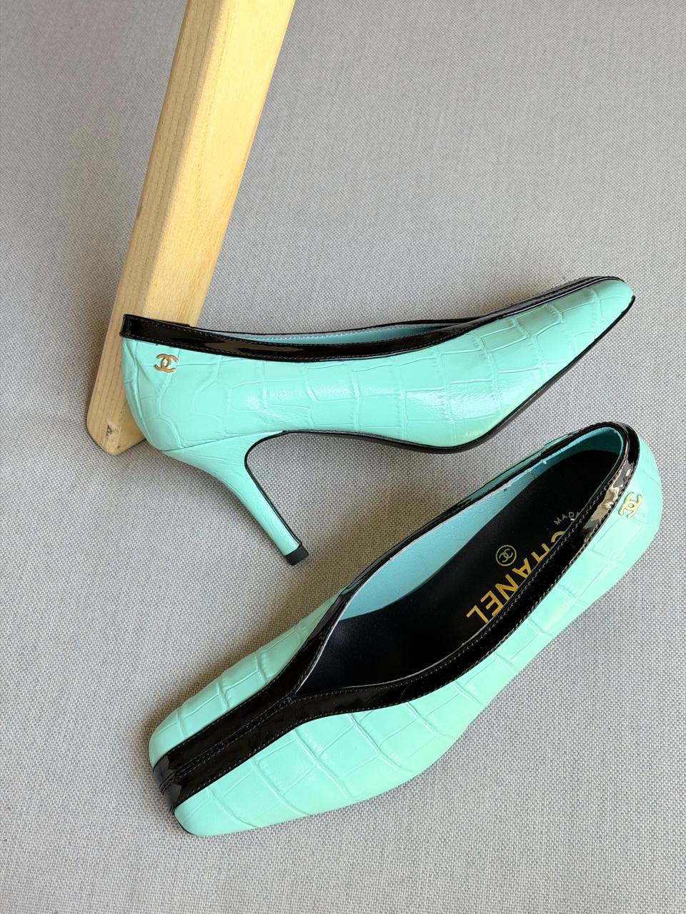 Chanel heels crocodile
