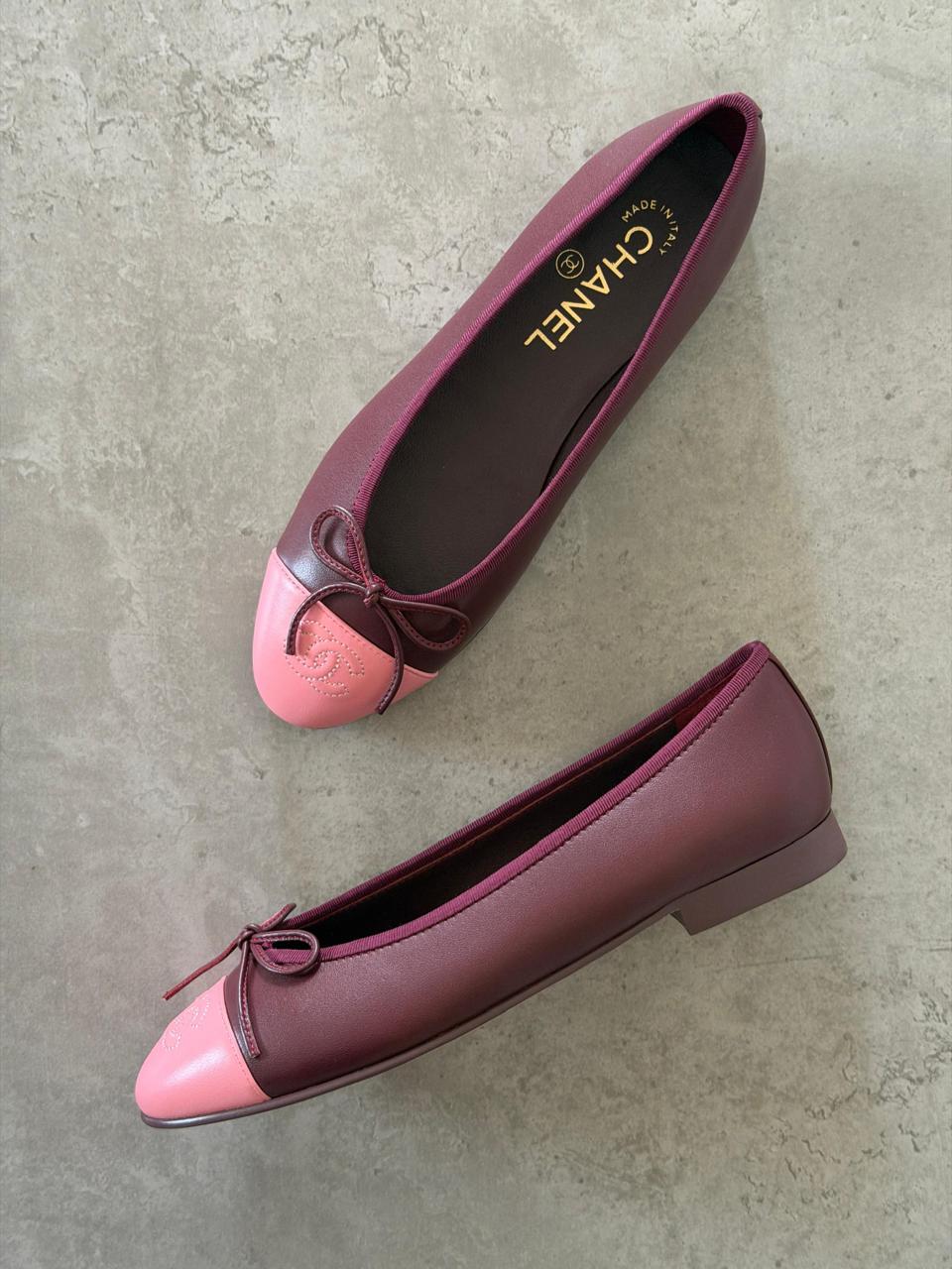 Chanel heels & chanel ballerina collection - maroon