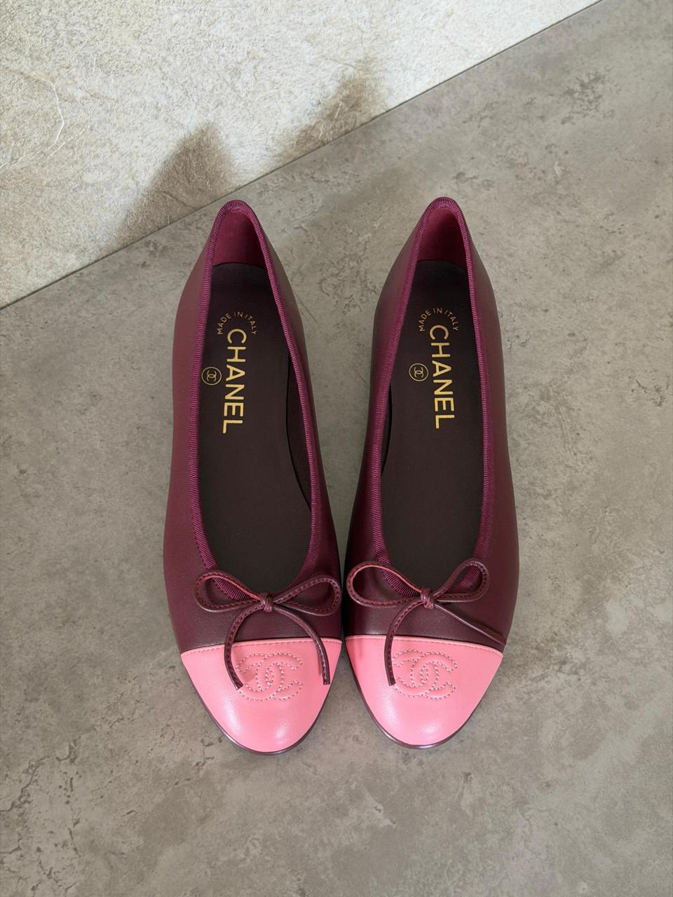 Chanel heels & chanel ballerina collection - maroon