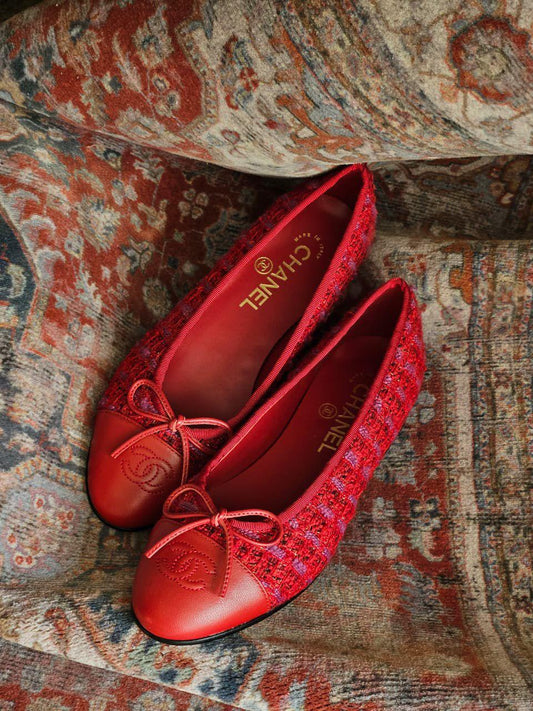 Chanel ballerina red