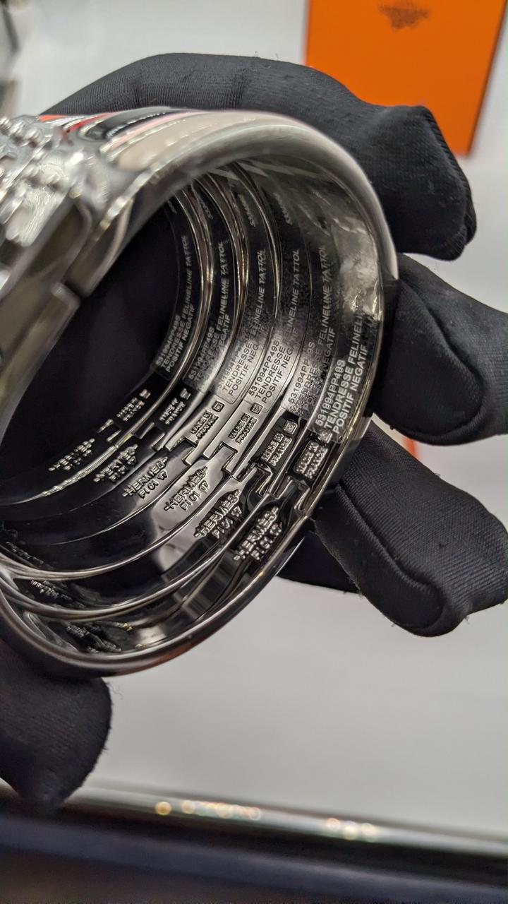 Hermes bangle - silver hardware