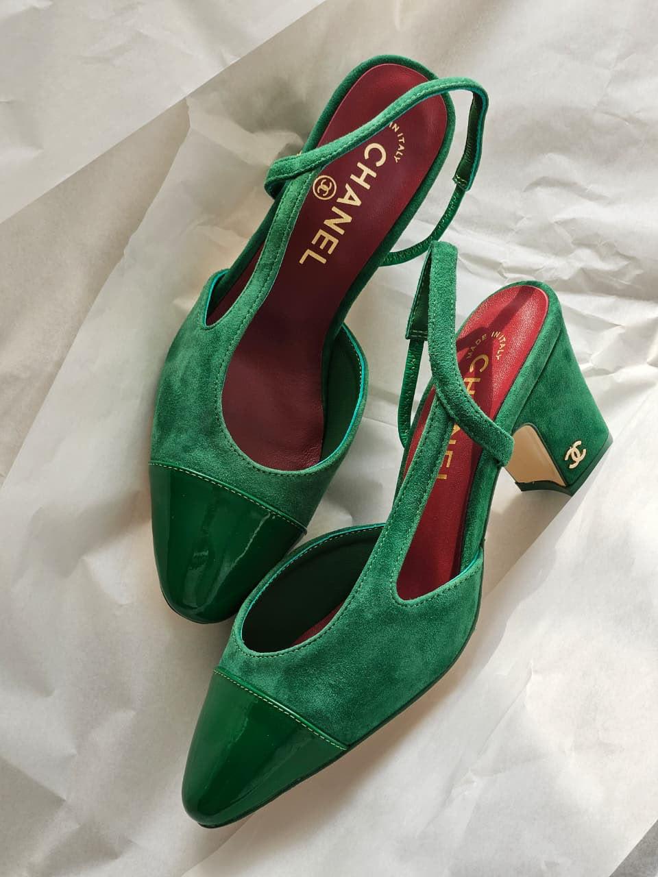 Chanel heels & ballerina - green