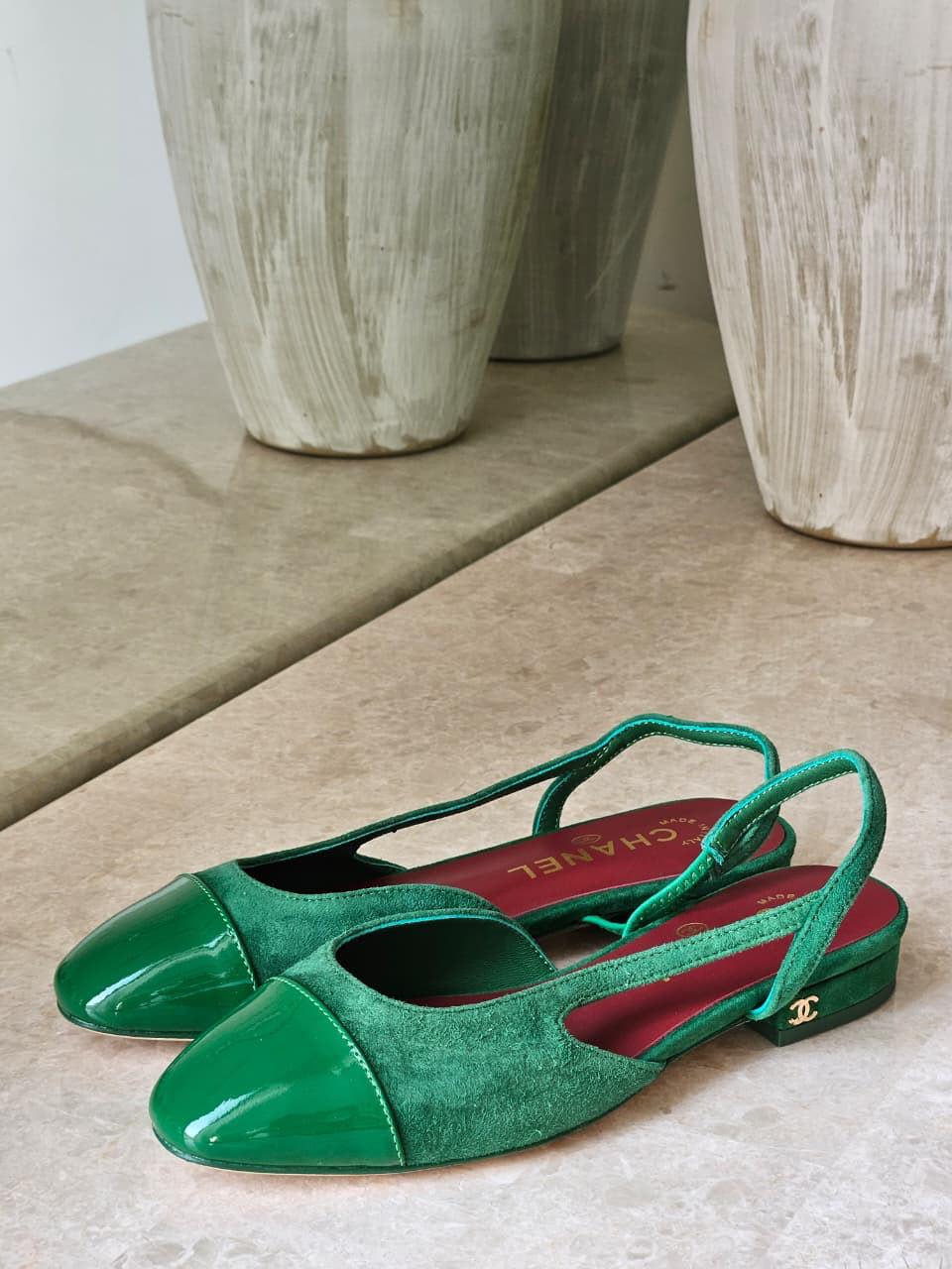 Chanel heels & ballerina - green