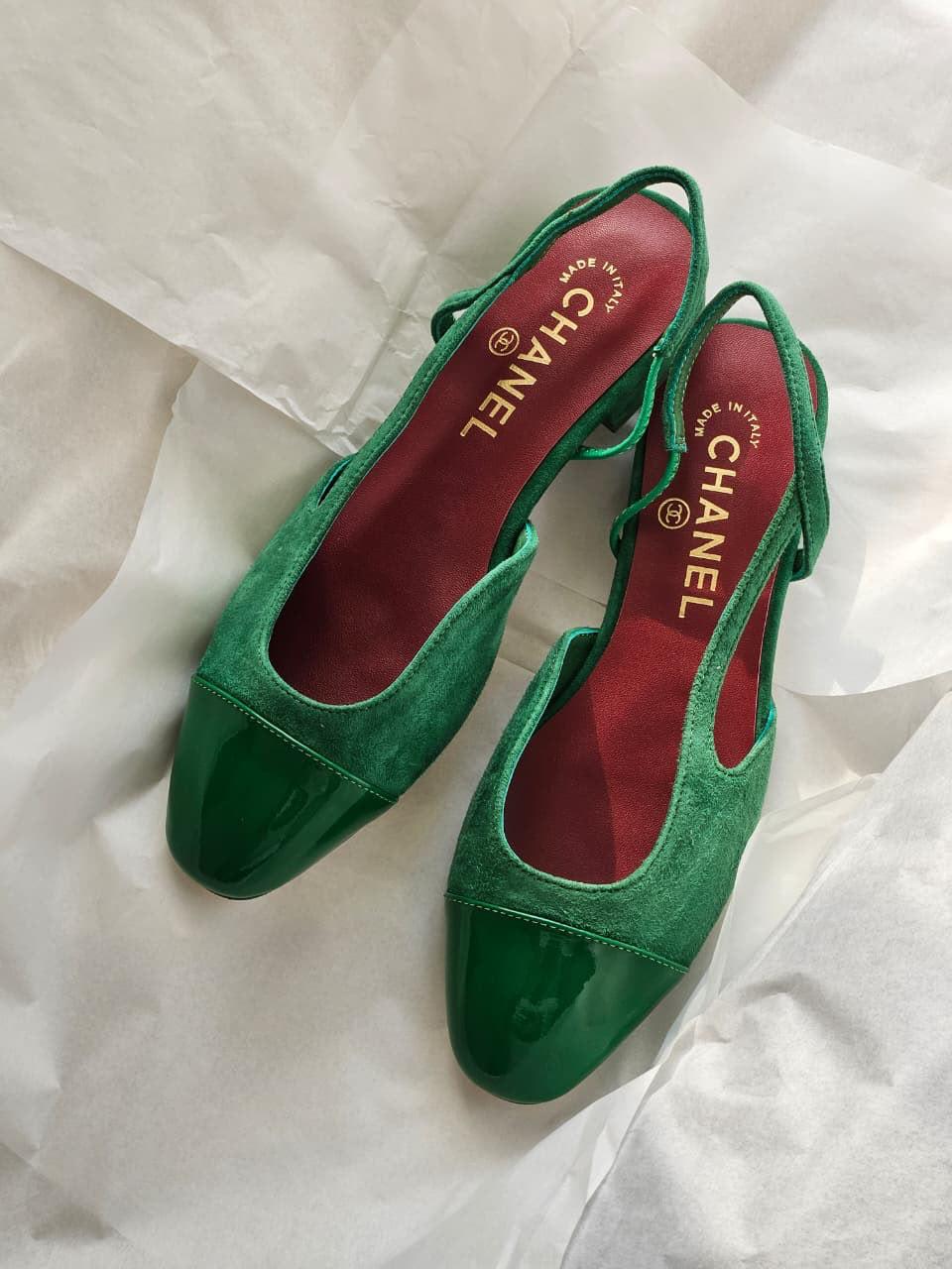 Chanel heels & ballerina - green