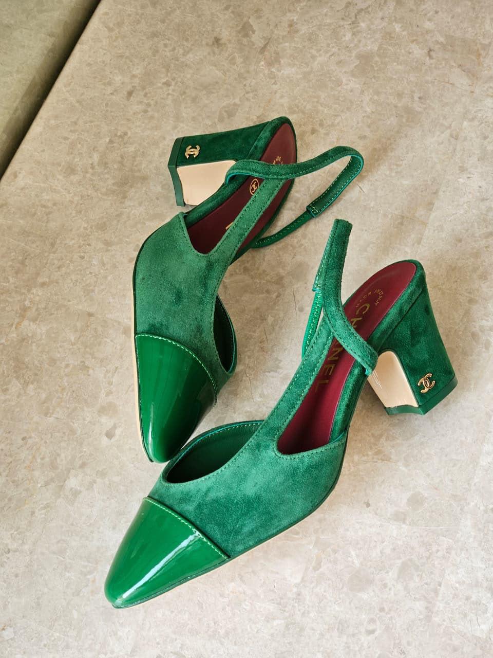 Chanel heels & ballerina - green