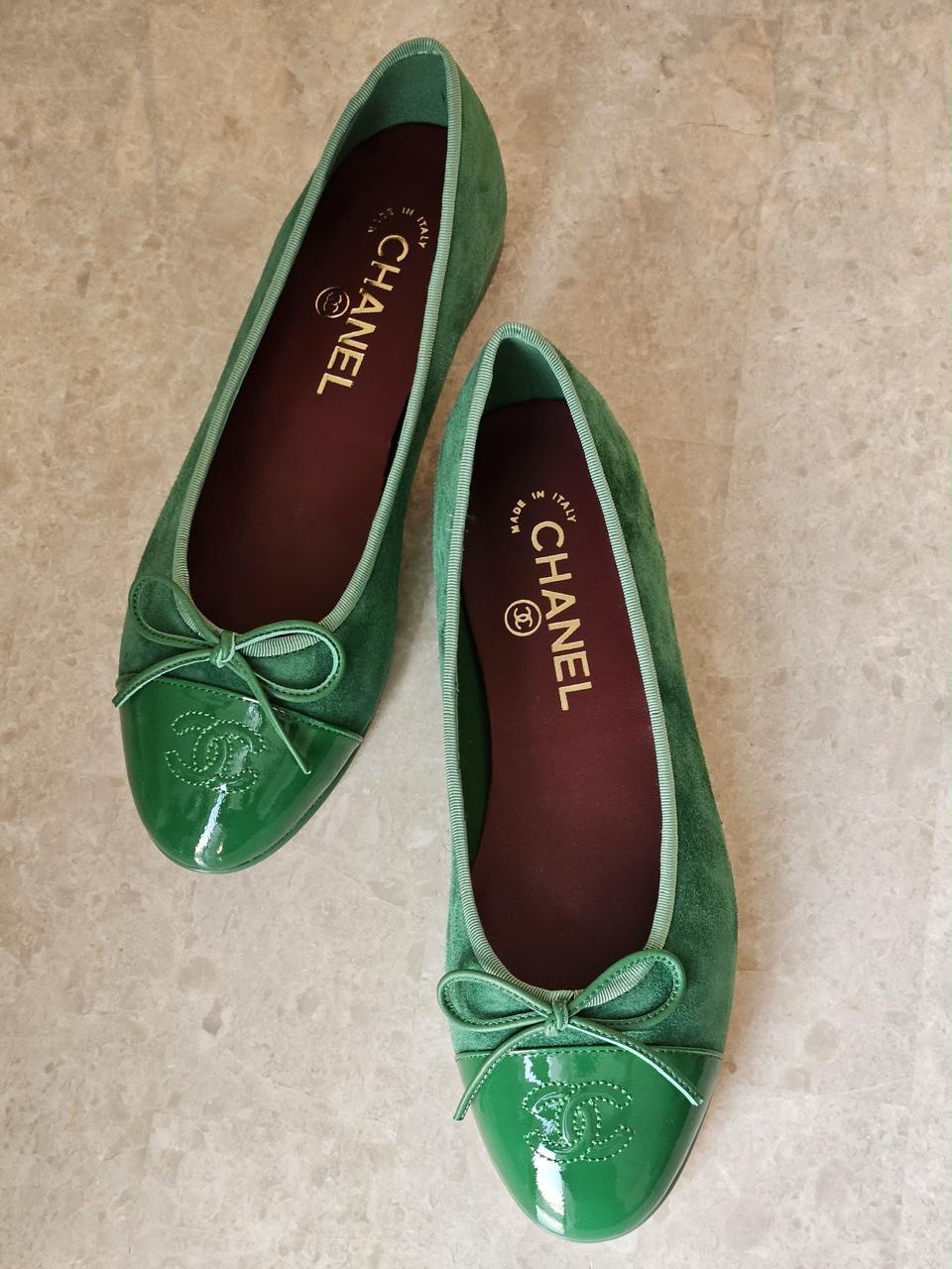 Chanel heels & ballerina - green
