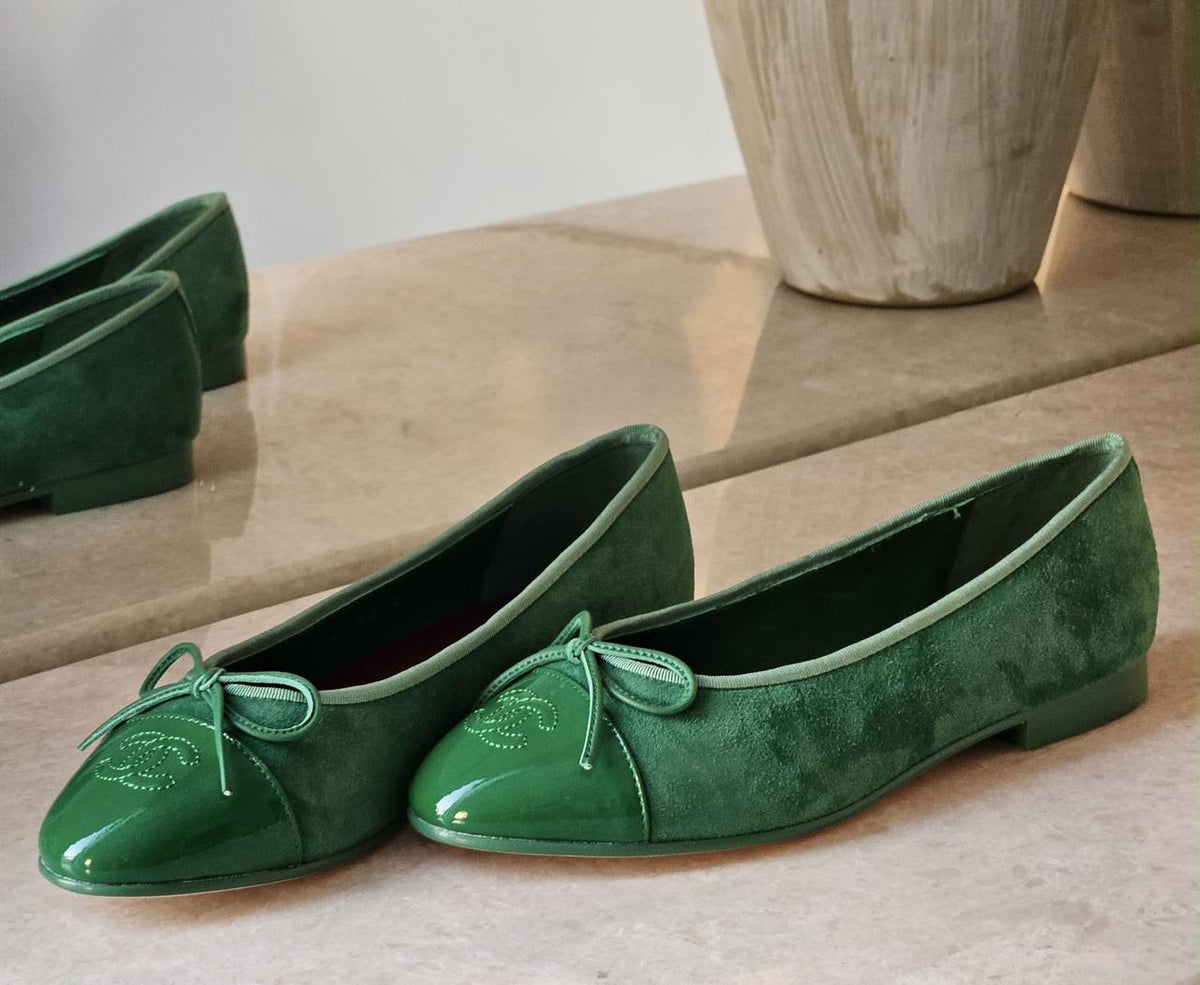 Chanel heels & ballerina - green