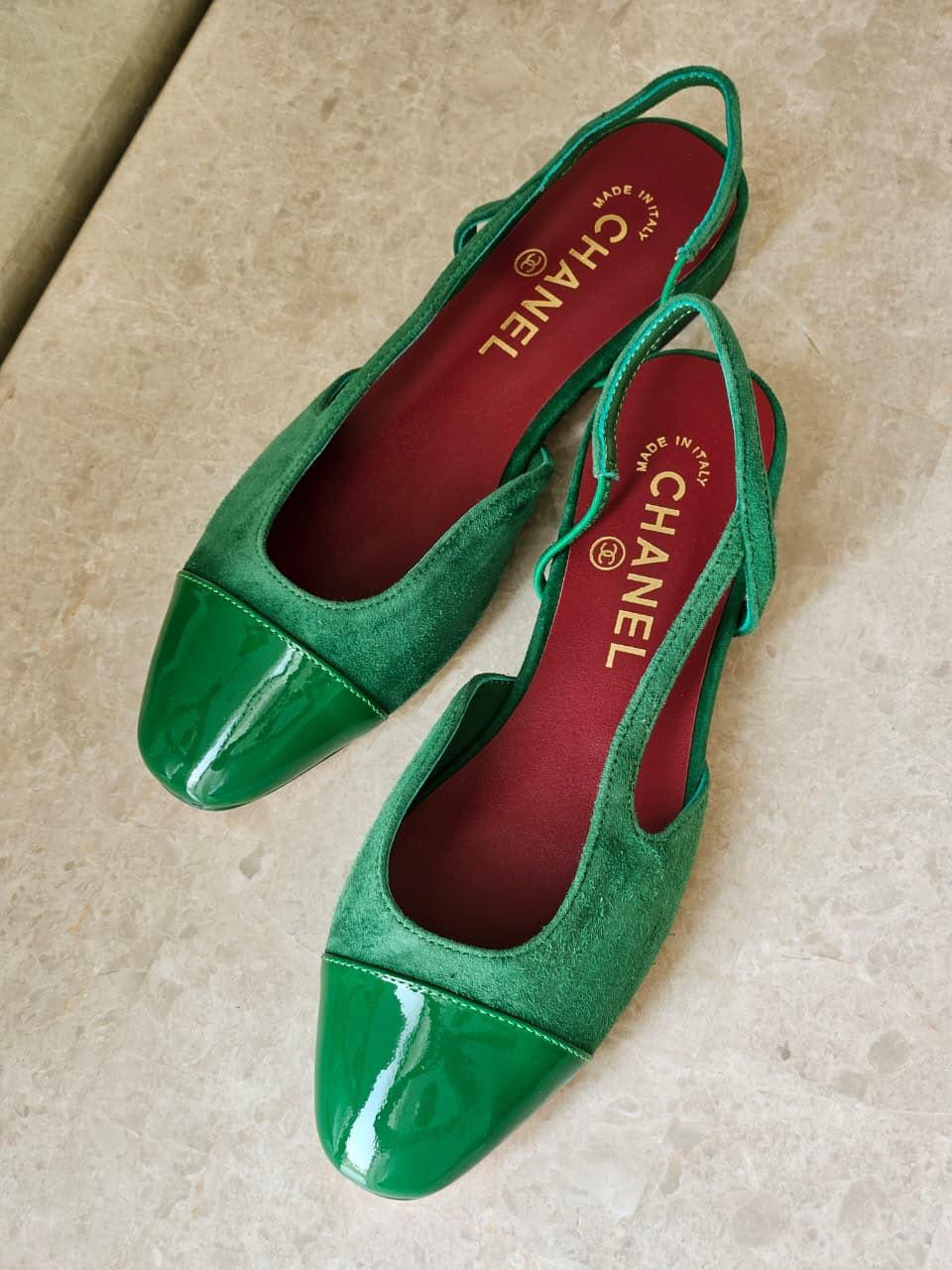Chanel heels & ballerina - green