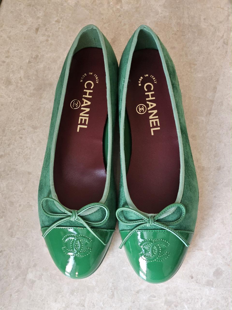 Chanel heels & ballerina - green