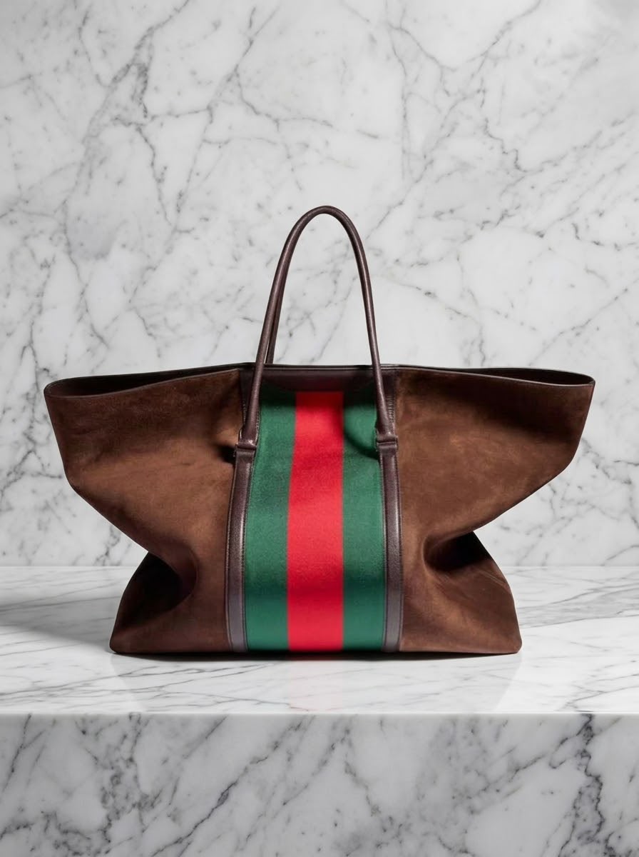 Gucci bag tote - brown suede