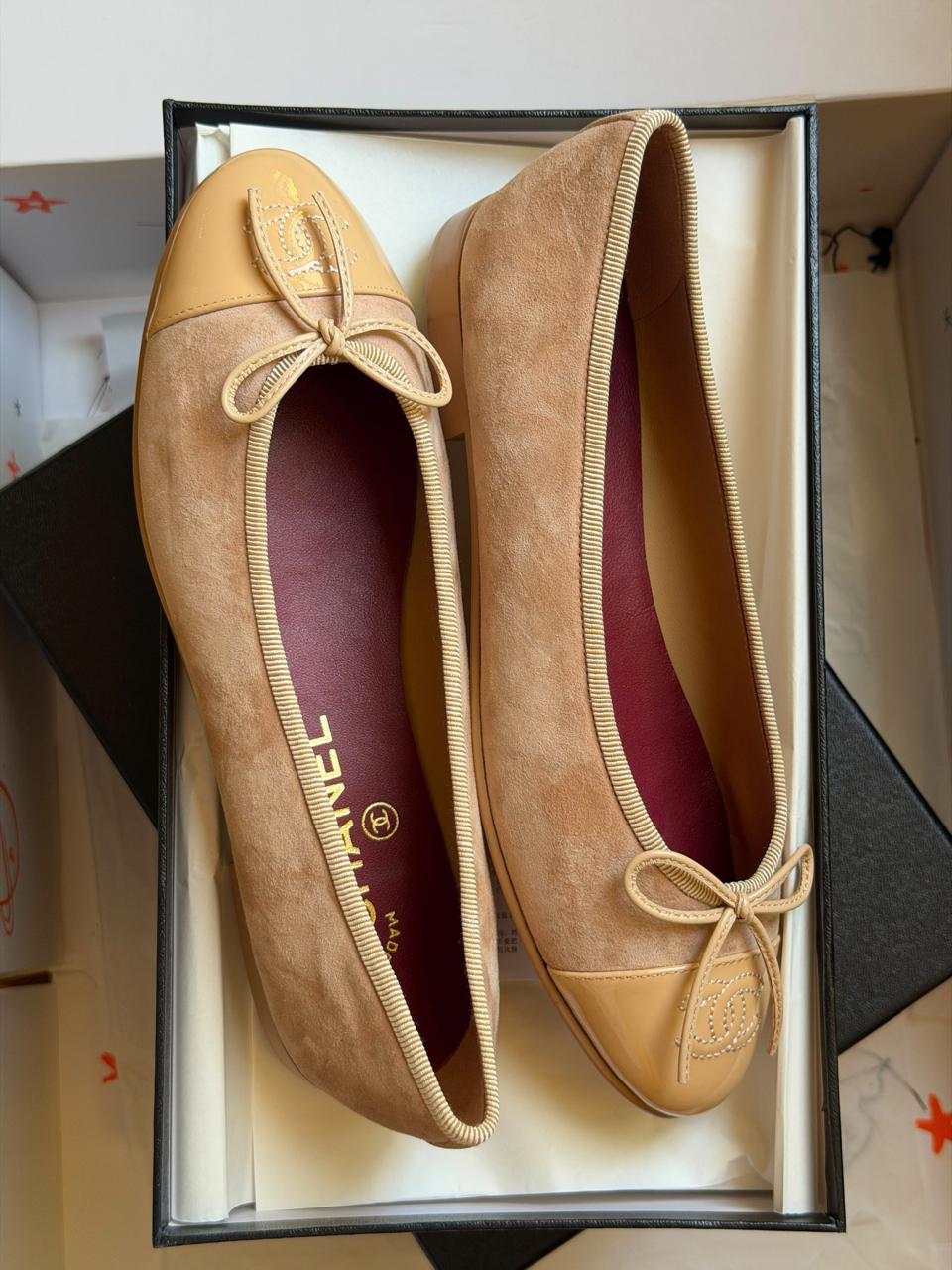 Chanel heels & low heels & chanel ballerina - beige