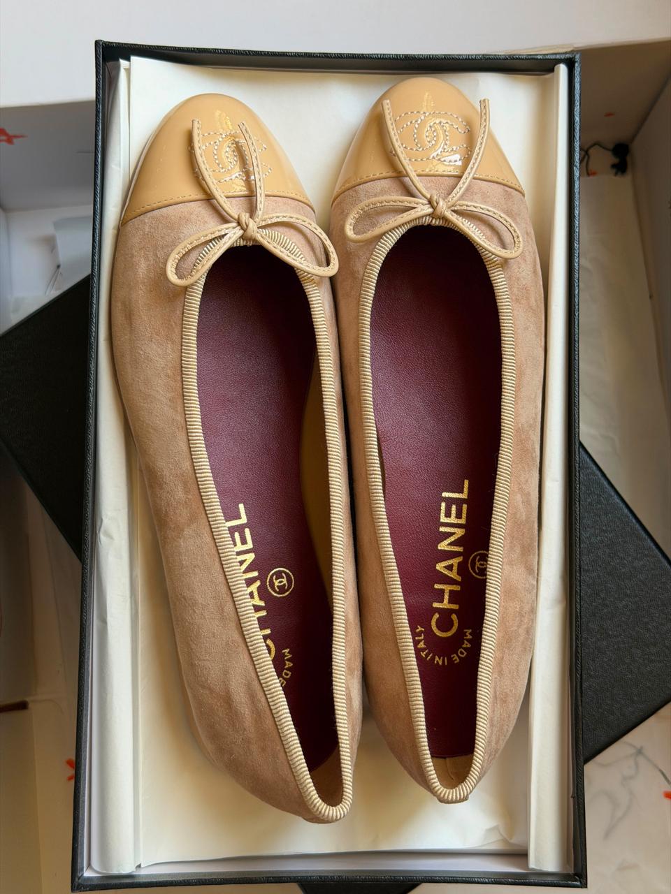 Chanel heels & low heels & chanel ballerina - beige