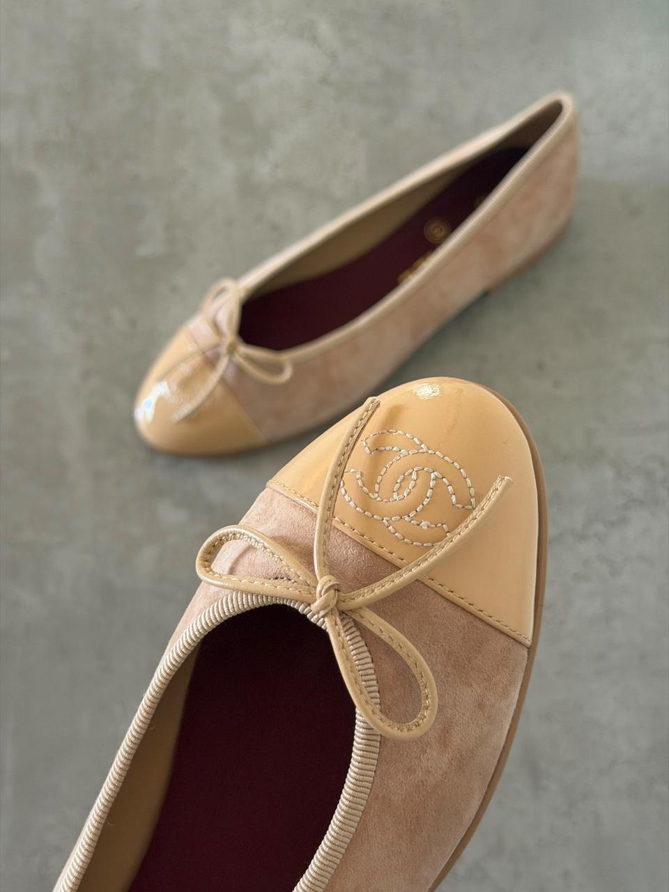 Chanel heels & low heels & chanel ballerina - beige