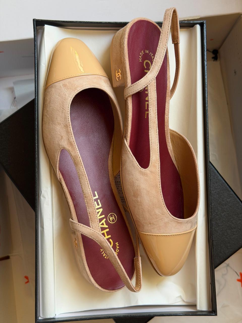 Chanel heels & low heels & chanel ballerina - beige