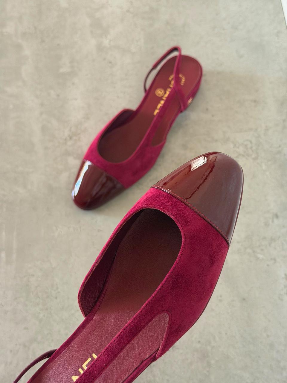 Chanel heels & low heels & chanel ballerina - maroon