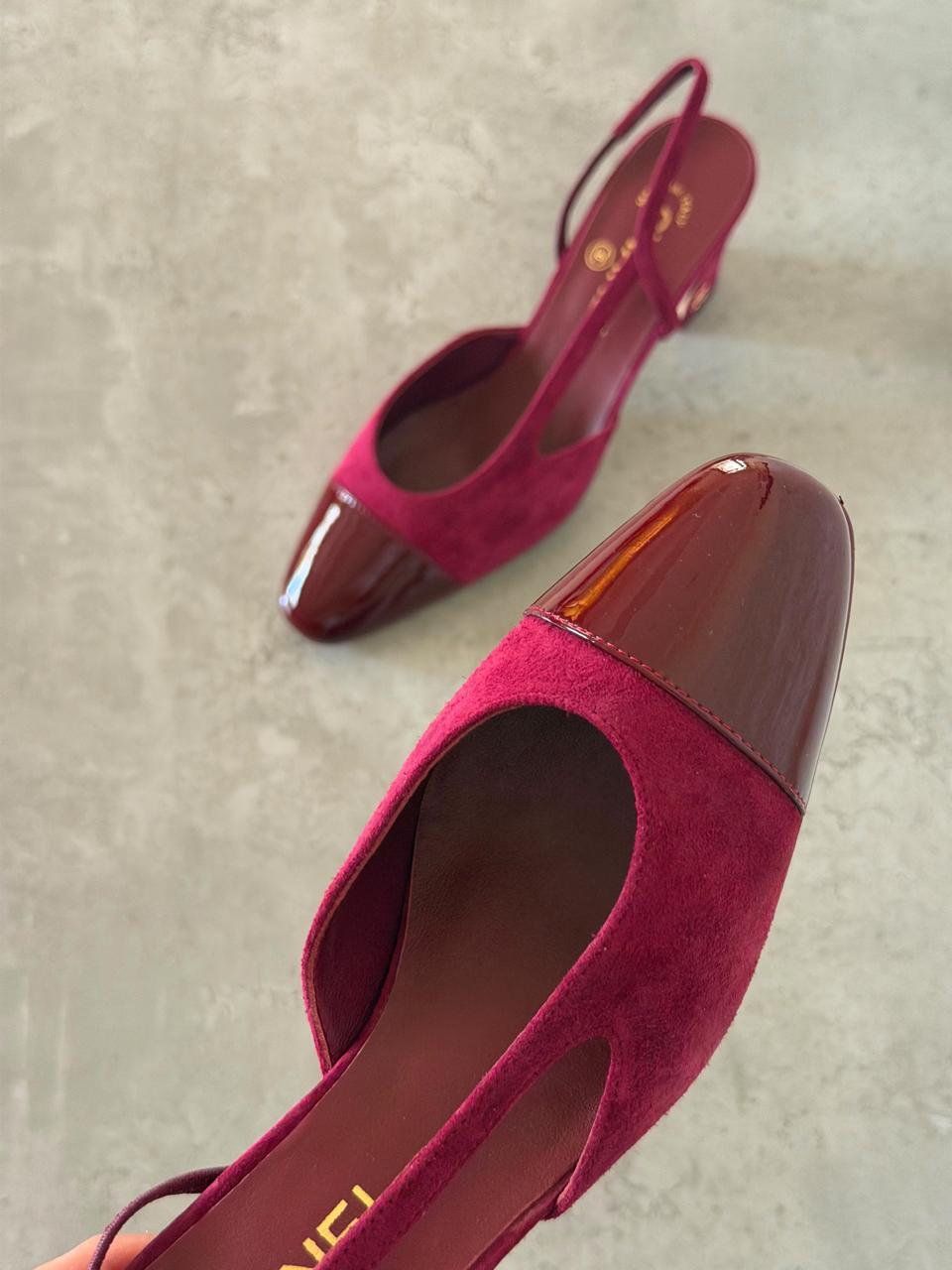 Chanel heels & low heels & chanel ballerina - maroon