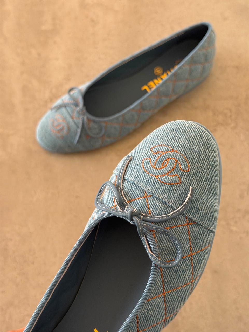 Chanel heels & low heels & chanel ballerina - denim
