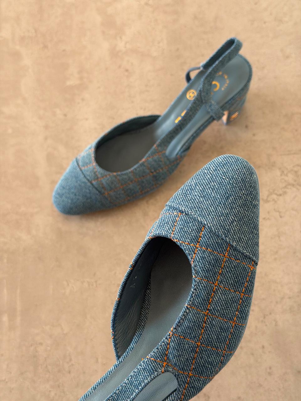 Chanel heels & low heels & chanel ballerina - denim