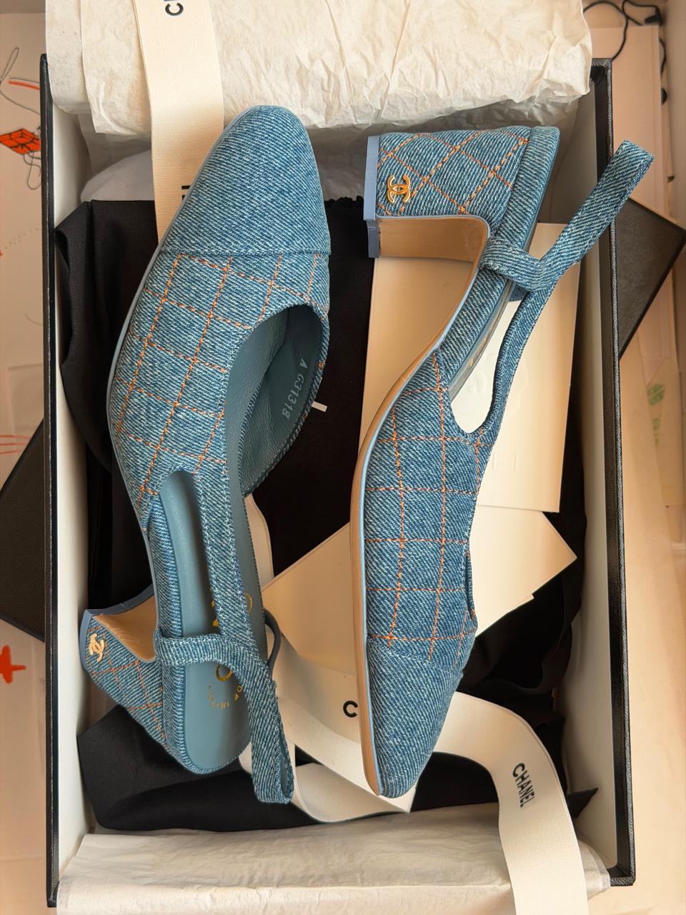 Chanel heels & low heels & chanel ballerina - denim