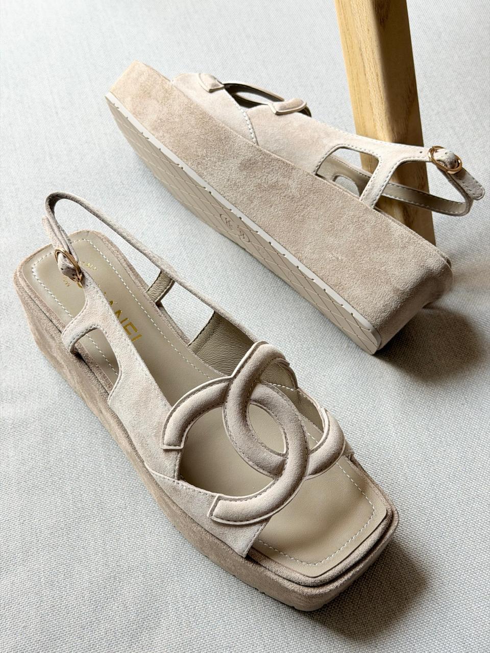 chanel sandals heels - wedges