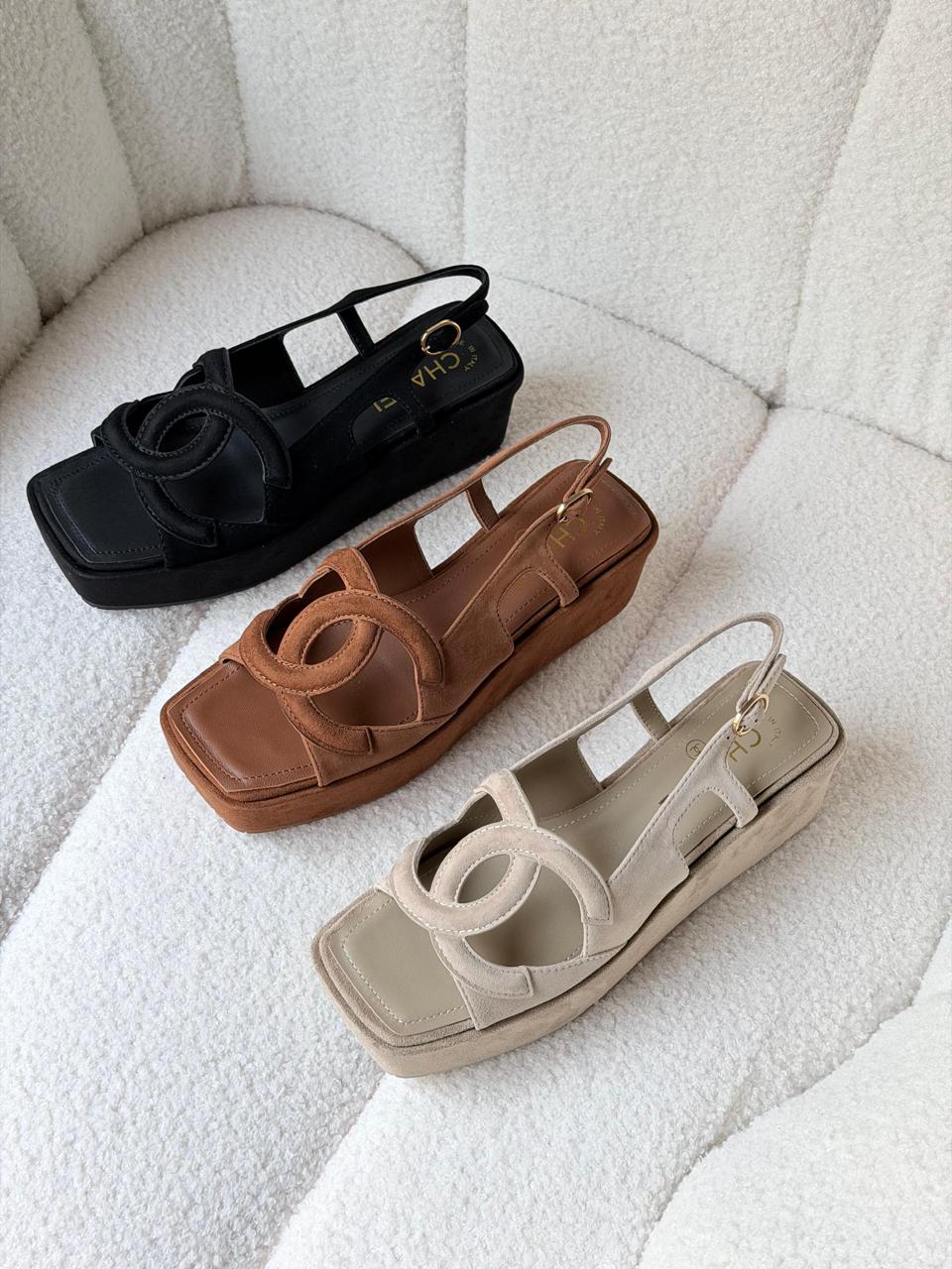 chanel sandals heels - wedges