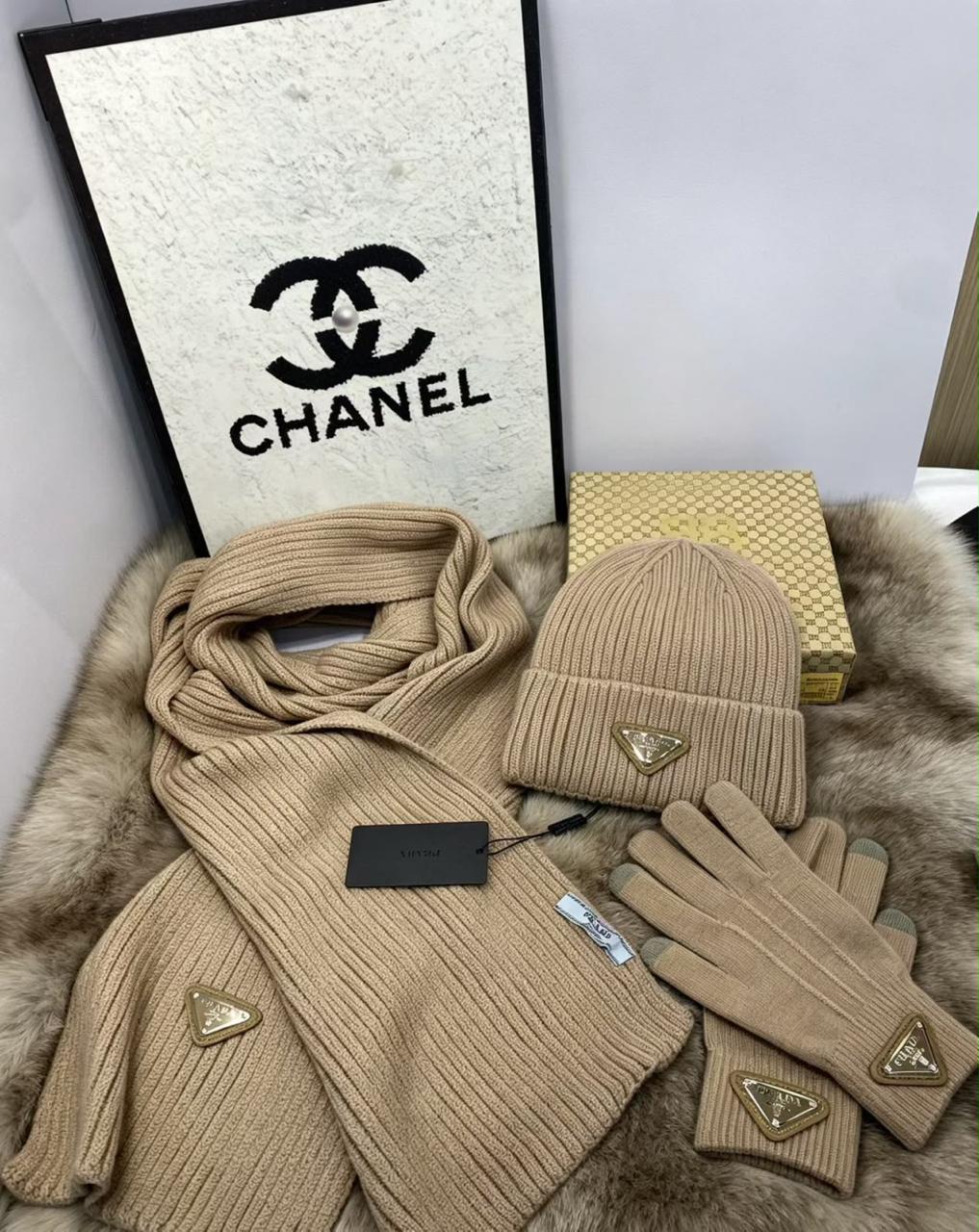 Prada hat & scarf & gloves