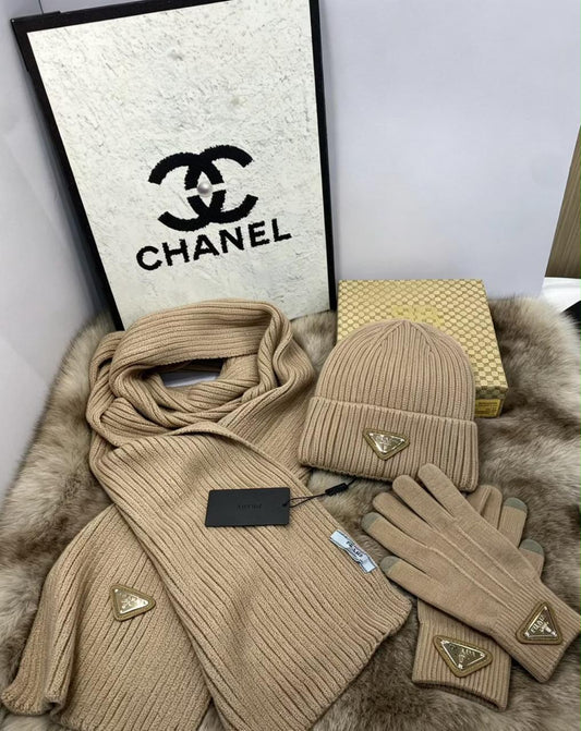 Prada hat & scarf & gloves