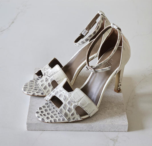 Hermes sandals heels - crocodile