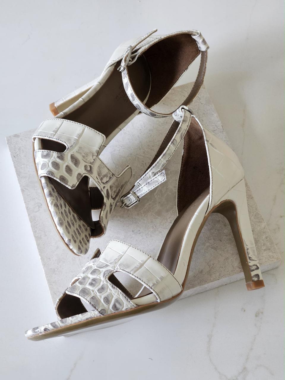 Hermes sandals heels - crocodile