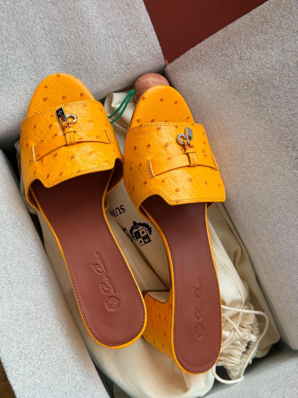 Loro piana slippers - ostrich leather
