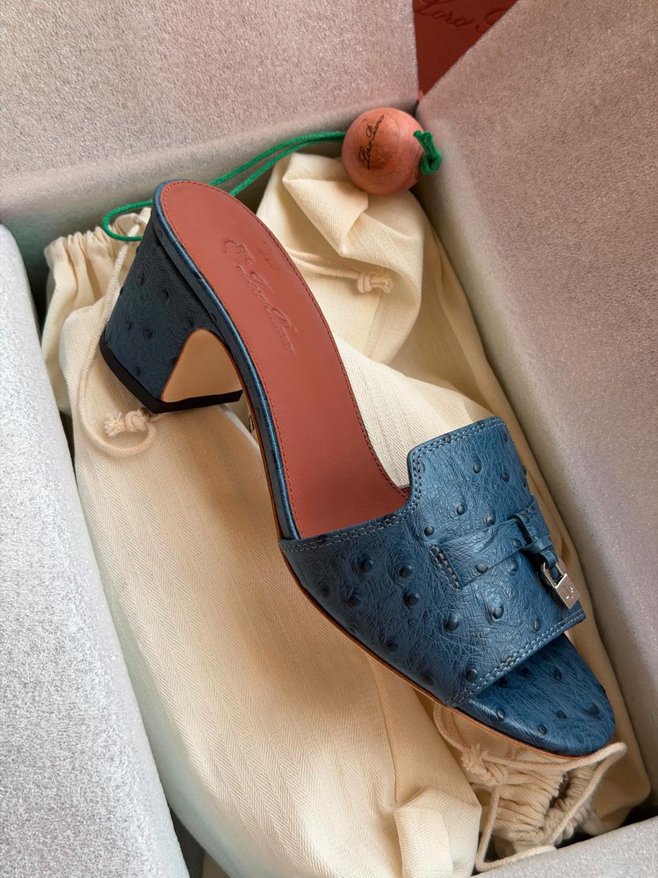 Loro piana slippers - ostrich leather