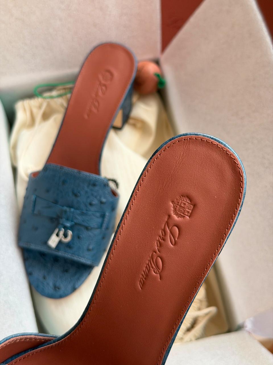 Loro piana slippers - ostrich leather