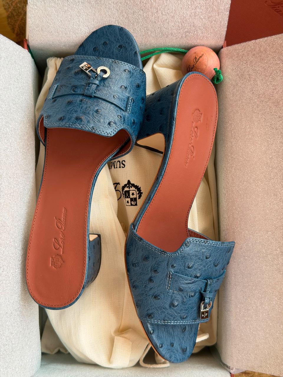 Loro piana slippers - ostrich leather