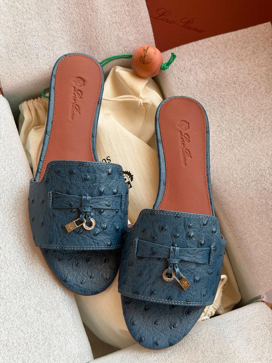 Loro piana slippers - ostrich leather