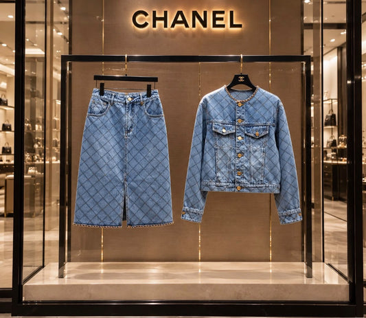 Chanel clothes set - skirt with jacket denim