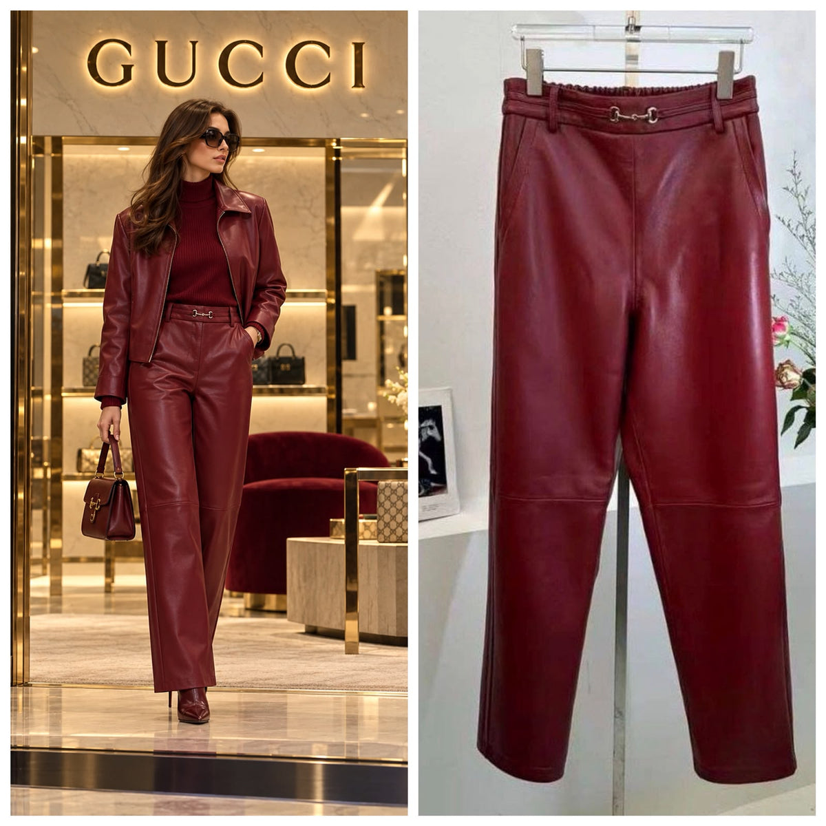Gucci pants leather